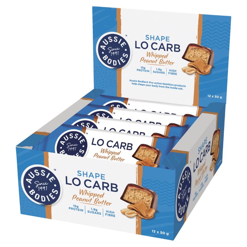 Aussie Bodies 澳斯博迪 塑身低碳水蛋白代餐棒(花生醬) 50g X 12