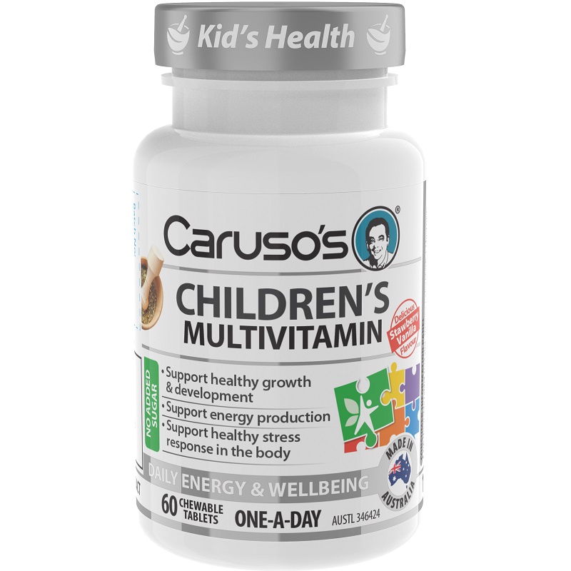 Caruso’s 卡盧梭 兒童多種維生素補充咀嚼片 60片 草莓香草味 2歲+