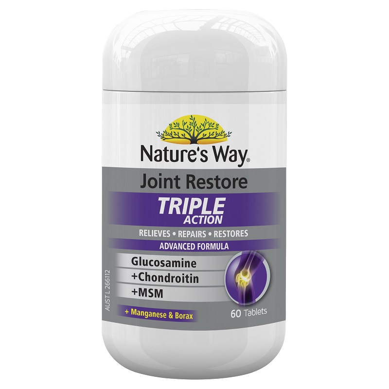 Nature‘s Way 佳思敏 氨基葡萄糖+軟骨素+ MSM營(yíng)養(yǎng)膠囊 60粒（緩解關(guān)節(jié)僵硬和不適）