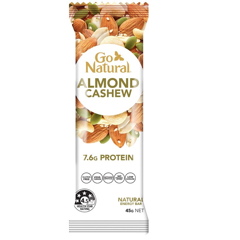 Go Natural 杏仁腰果能量棒 增加飽腹感 45g X 16