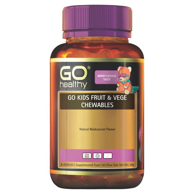 Go Healthy 高之源 兒童果蔬營(yíng)養(yǎng)補(bǔ)充咀嚼片 60片 針對(duì)挑食兒童