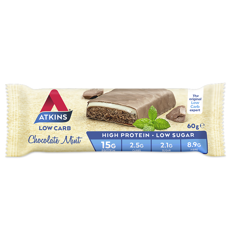 Atkins 阿特金斯代餐營養(yǎng)棒 巧克力薄荷棒 15*60g 條（健康瘦身）