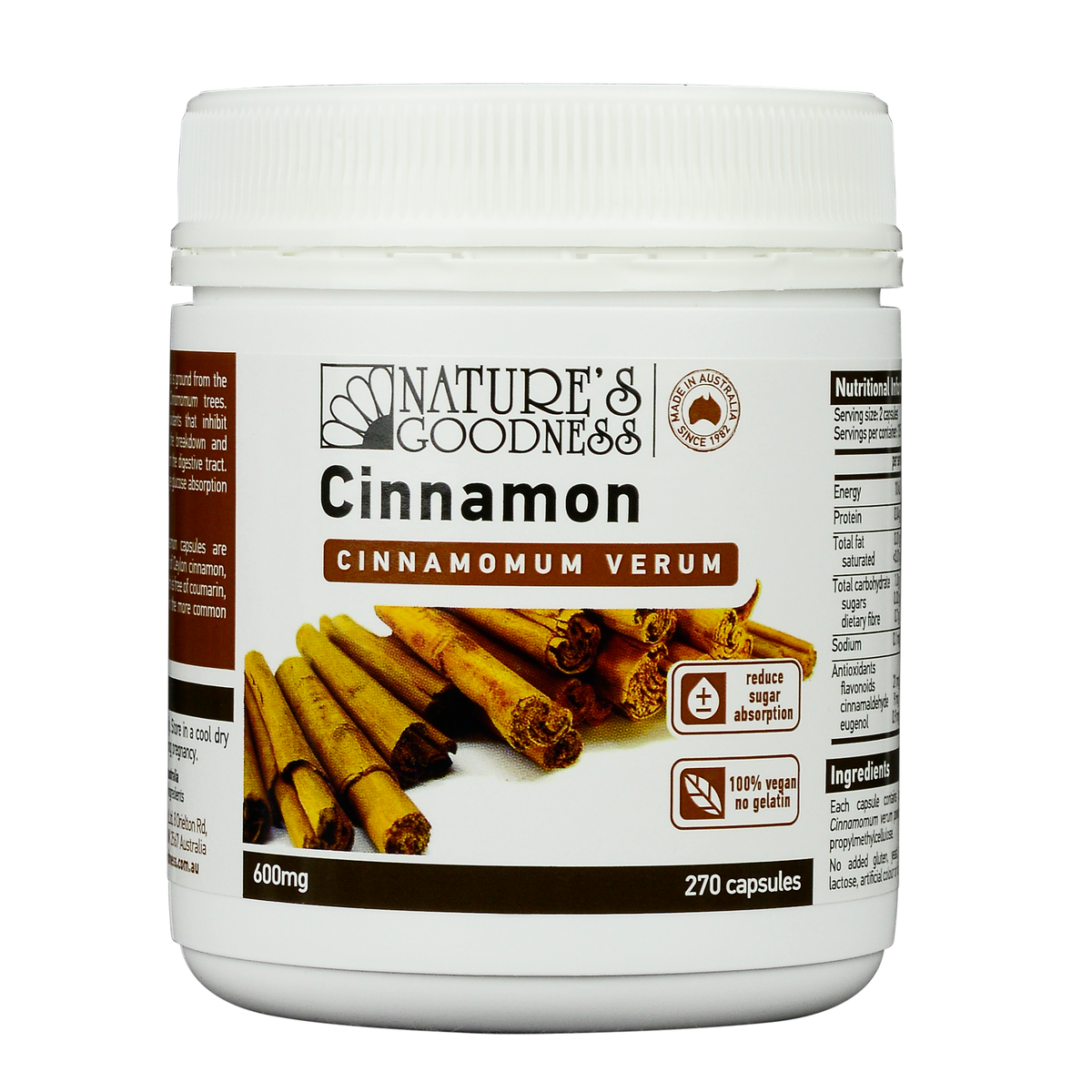 Nature s Goodness 肉桂膠囊 270粒