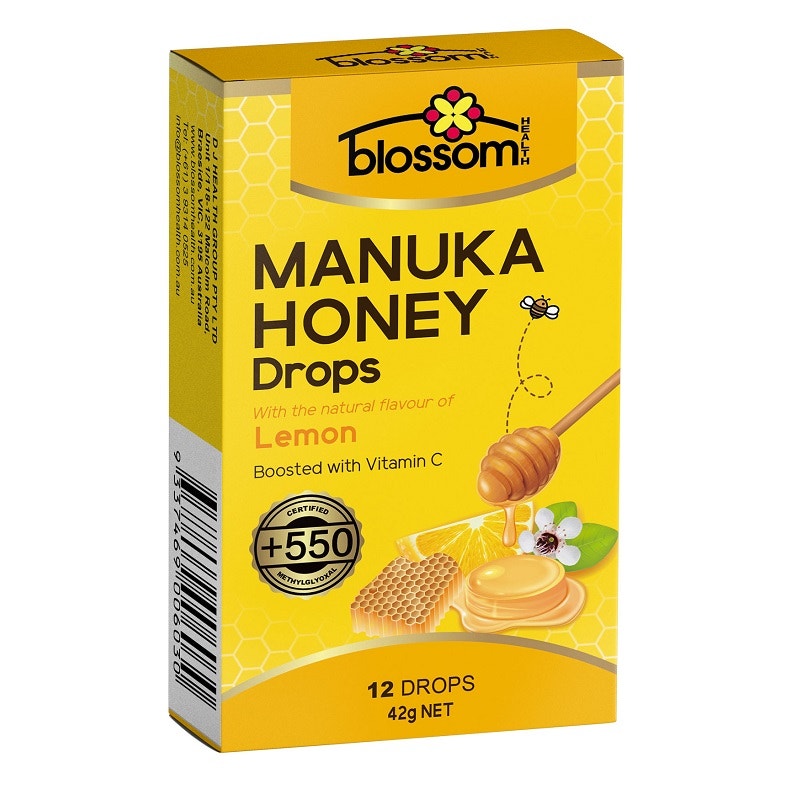 Blossom Health 麥盧卡蜂蜜檸檬含片 12片