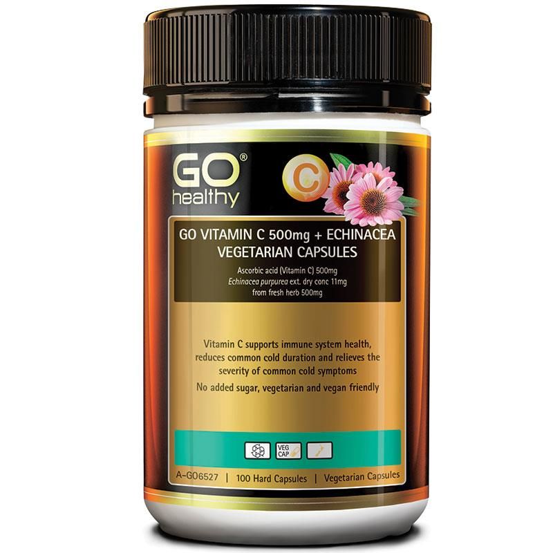 Go Healthy 高之源 500mg維生素C+紫雛菊精華口服軟膠囊 100粒 調節免疫力