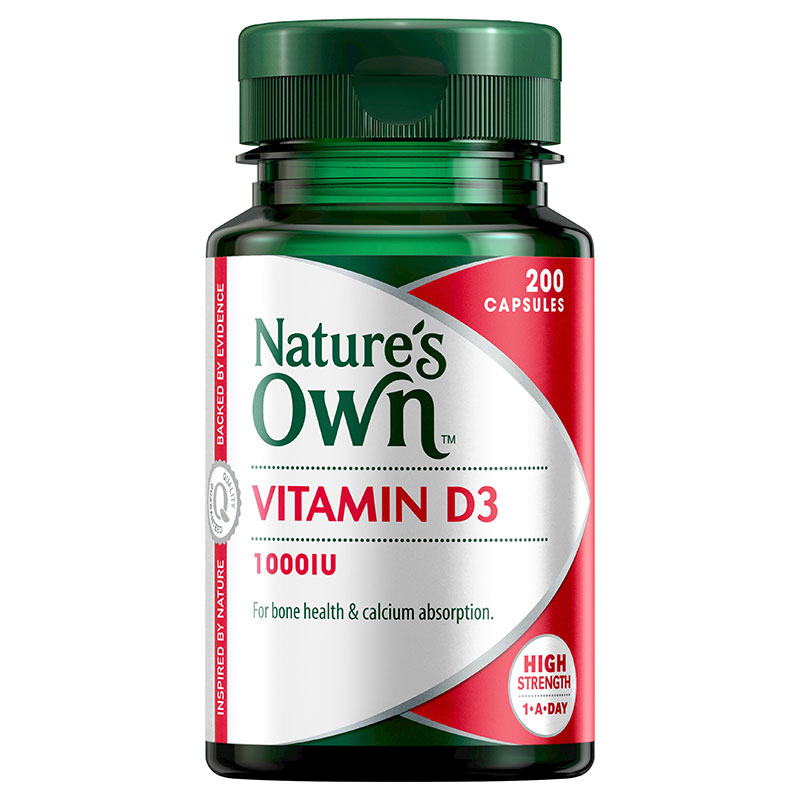 Nature's Own 天然維生素D3 200粒（促補鈣吸收）
