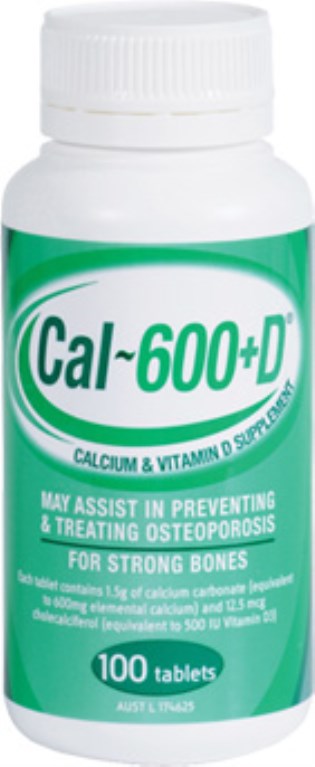 Cal-600+D 鈣爾奇維生素D 100片 （有助于補充鈣）