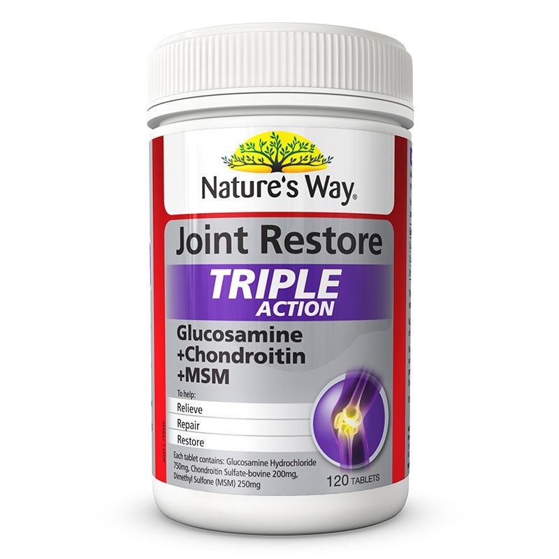 Nature's Way 佳思敏 氨基葡萄糖+軟骨素+ MSM修復關節營養膠囊 120粒