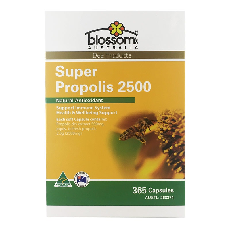 Blossom Health 高濃度黑蜂膠膠囊 2500mg 365粒
