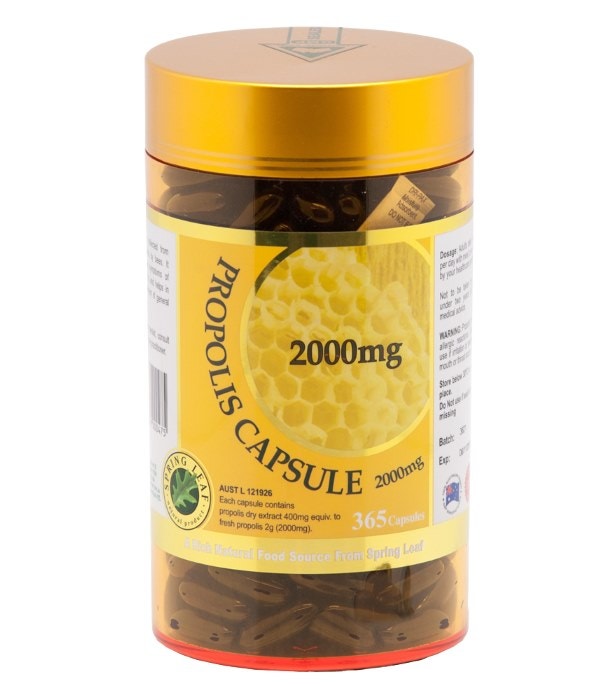 Spring Leaf 綠芙 黑蜂膠軟膠囊 高含量2000mg  365粒