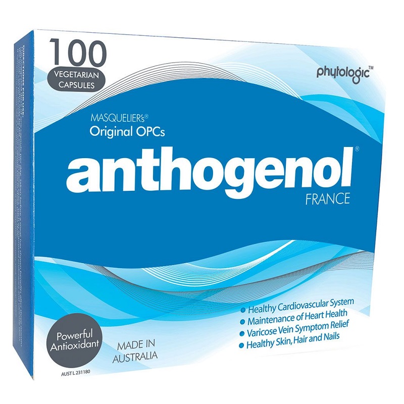 Anthogenol 高濃度花青素葡萄籽精華膠囊 100粒 （月光寶盒）