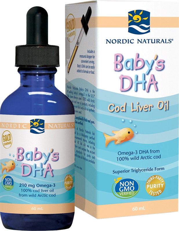 Nordic NatUrals 挪威小魚 DHA嬰幼兒鱈魚油滴劑 原味 60ml