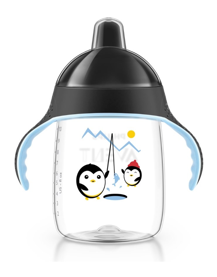 Avent 新安怡 嬰兒無滴漏學飲水杯（黑色）340ml