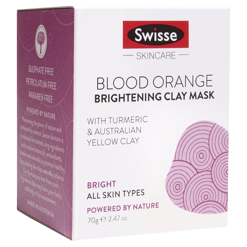 Swisse 血橙亮膚礦物泥清潔面膜 70g  滋養亮白