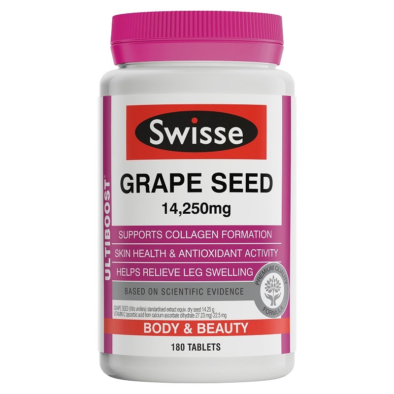 Swisse 澳洲葡萄籽精華 180粒（天然抗氧化）