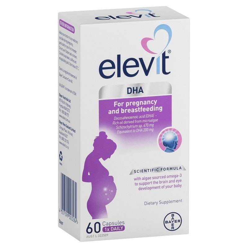 Elevit 愛樂維 藻油DHA 軟膠囊 （適用于用于孕期和哺乳期）60粒