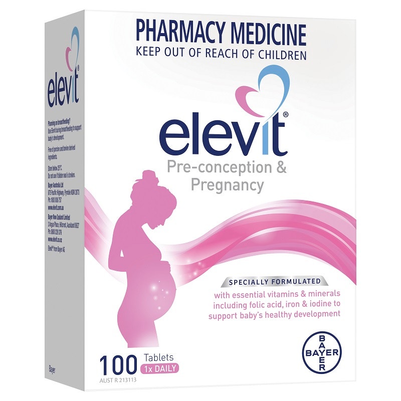 Elevit 愛樂維 備孕 孕婦孕期復(fù)合維生素葉酸片 100片
