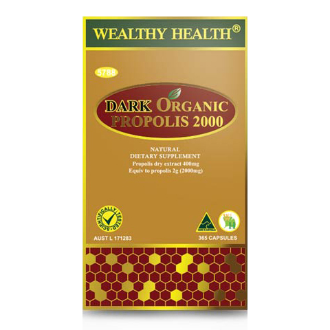 Wealthy Health富康 有機(jī)黑蜂膠膠囊高含量2000mg 365粒