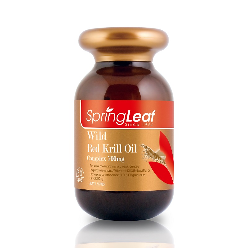 Spring Leaf 優質700mg野生紅磷蝦油復合物營養片 60片