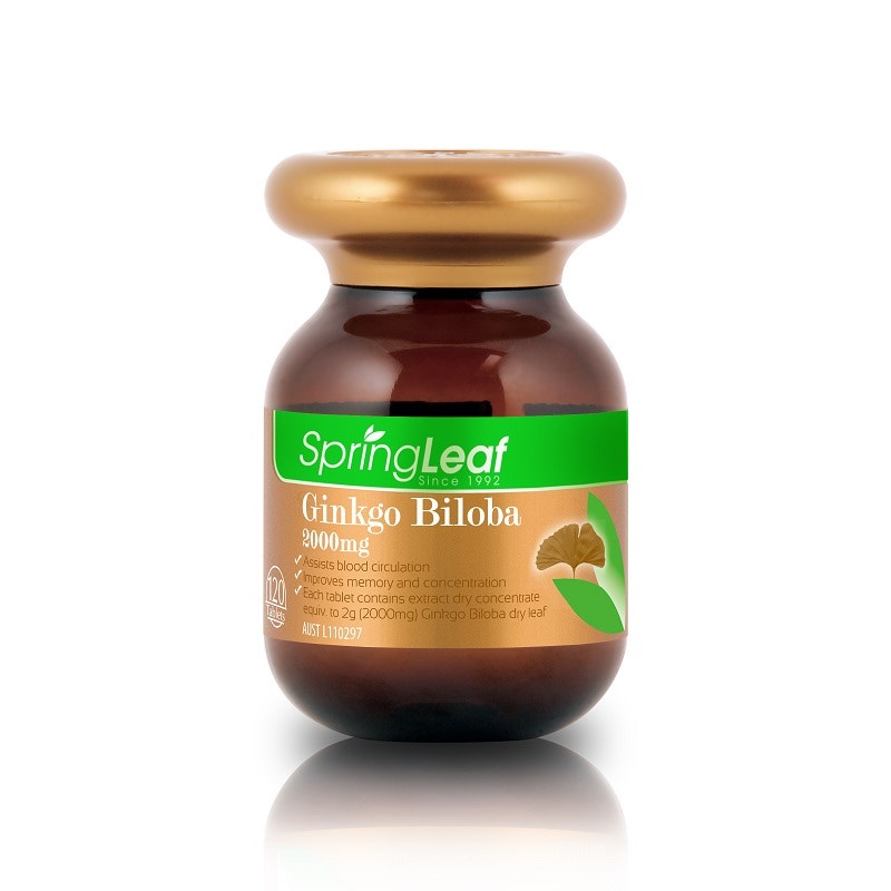 Spring Leaf 2000mg銀杏增強腦力營養片 120片（提高記憶力 注意力）