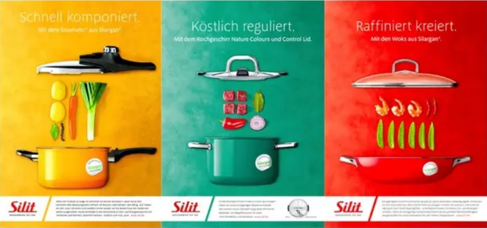 德國(guó)喜力特鍋具好嗎？德國(guó)silit抗菌無(wú)油煙彩色鍋具介紹
