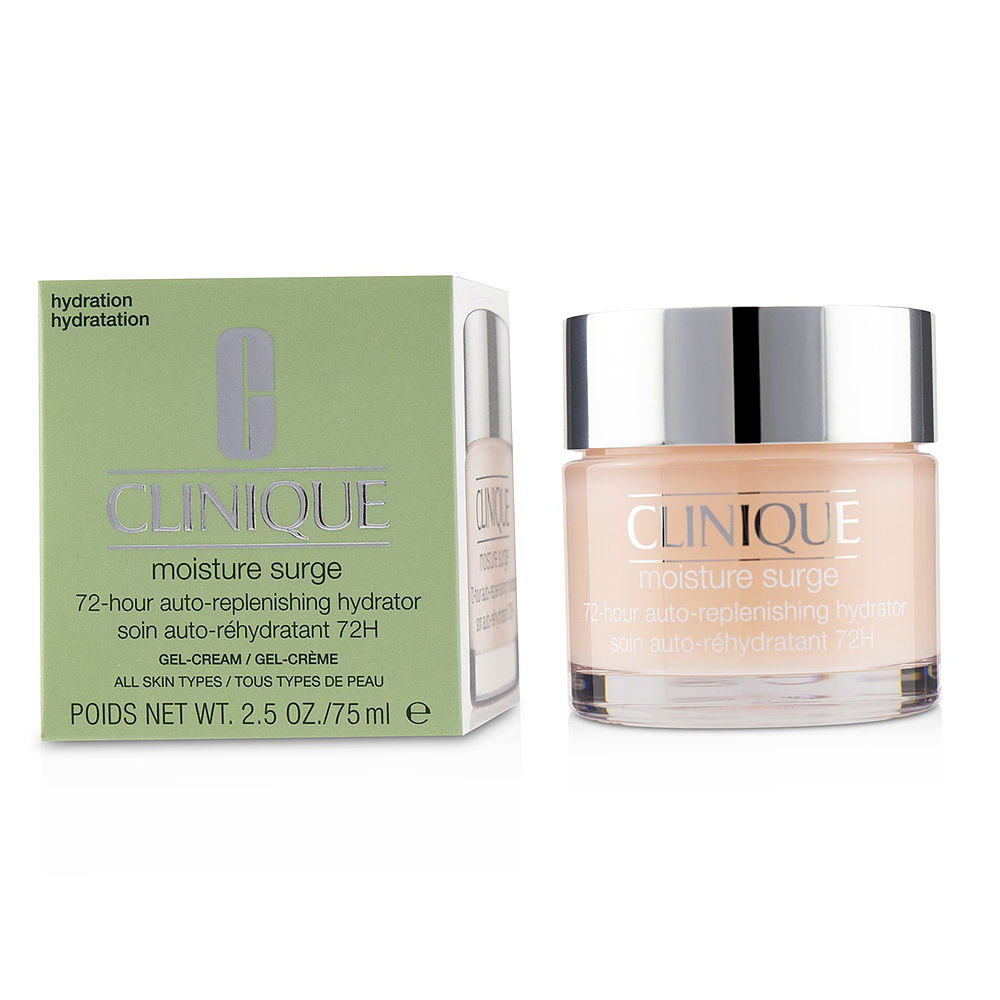 --Clinique; night care; Moisture Surge 72-Hour Auto-Replenishing Hydrator Gel Cream --75ml 2 5oz
