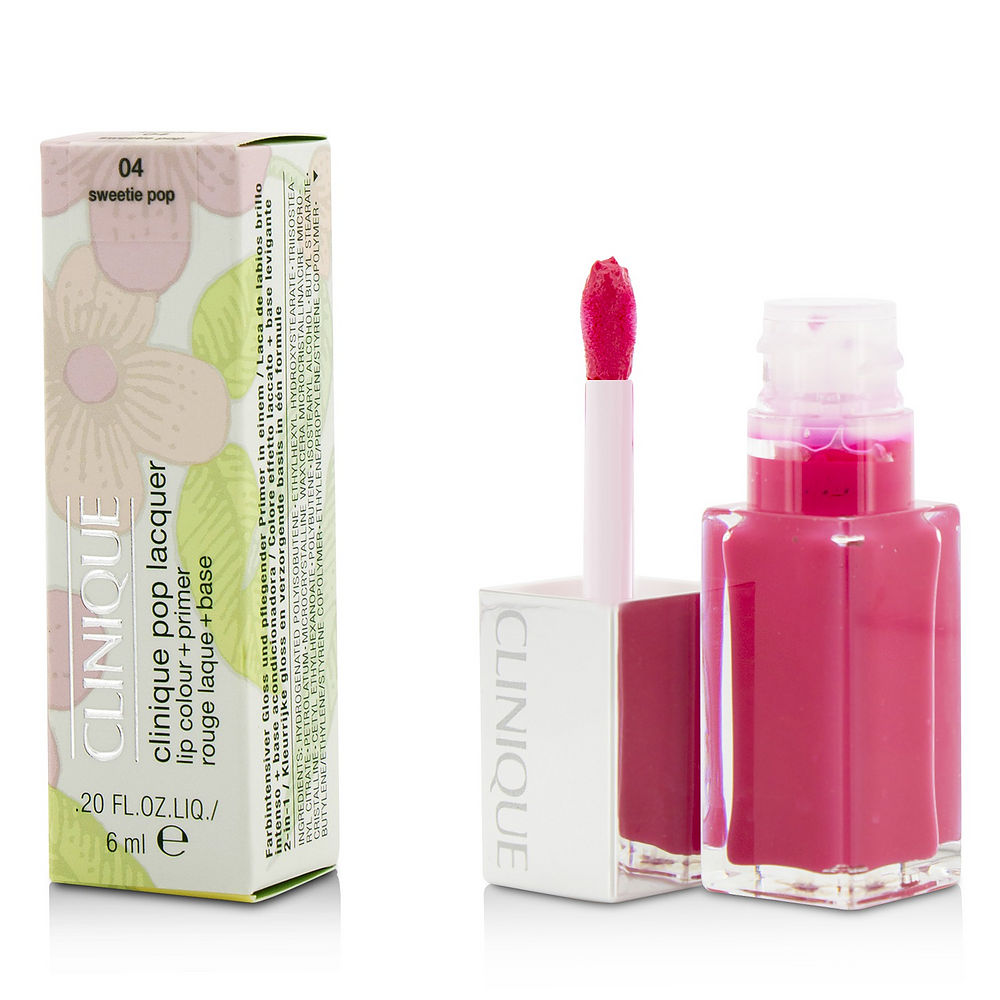 Clinique; Accessories; Pop Lacquer Lip Colour + Primer  -   04 Sweetie Pop  --6ml 0 2oz