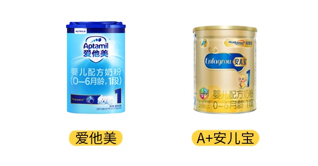 愛他美和美贊臣A+安兒寶產品圖 愛他美和美贊臣A+安兒寶產品圖