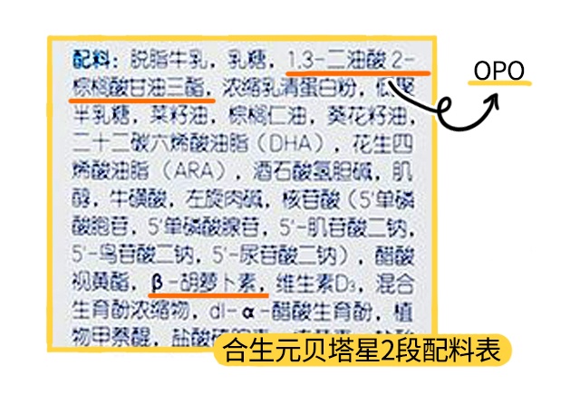 合生元貝塔星3段配料表