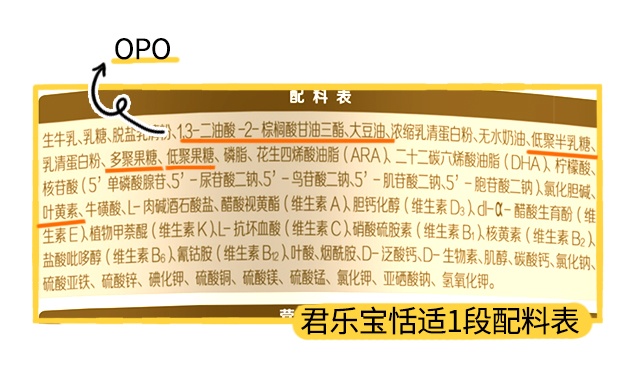 君樂寶恬適1段配料表