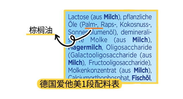 德國愛他美1段配料表