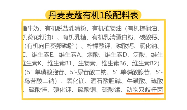 丹麥麥蔻有機(jī)奶1段配料表