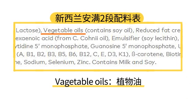 安滿新西蘭版2段配料表