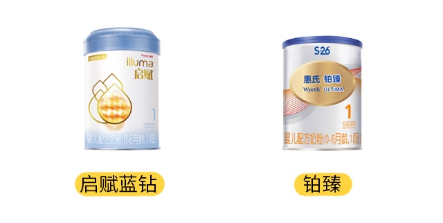 惠氏藍(lán)鉆啟賦和鉑臻產(chǎn)品圖