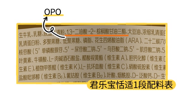 君樂寶恬適1段配料表