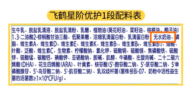 飛鶴星階優(yōu)護1段配料表