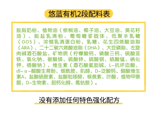 悠藍(lán)有機(jī)1段配料表