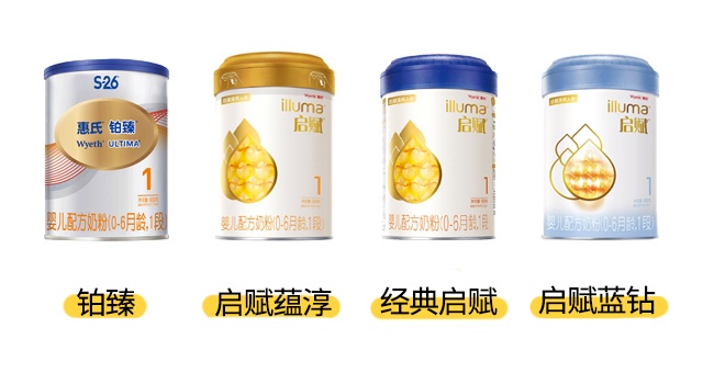 惠氏4款奶粉產品圖