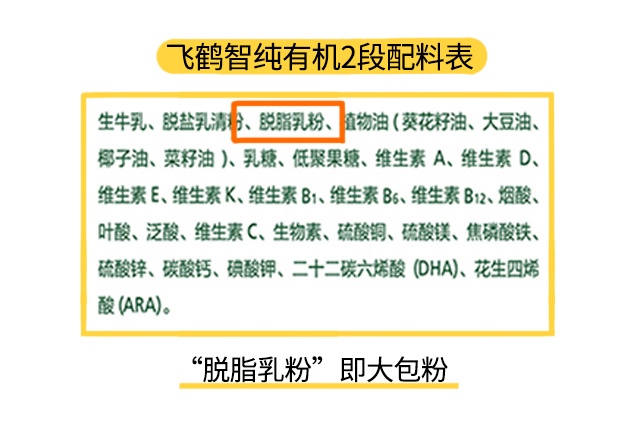 飛鶴智純有機2段配料表