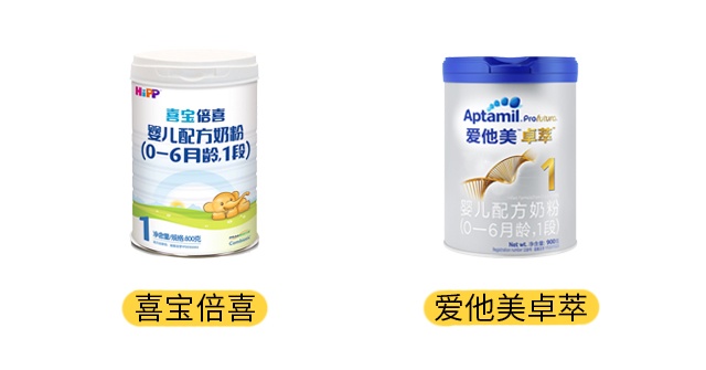 喜寶倍喜和愛他美卓萃產(chǎn)品圖