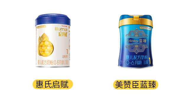 美贊臣藍臻和惠氏啟賦產品圖