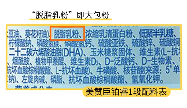 美贊臣鉑睿1段配料表