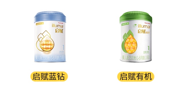 惠氏啟賦藍(lán)鉆和啟賦有機(jī)產(chǎn)品圖