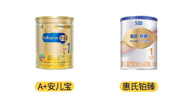 美贊臣A+安兒寶和惠氏鉑臻產(chǎn)品圖