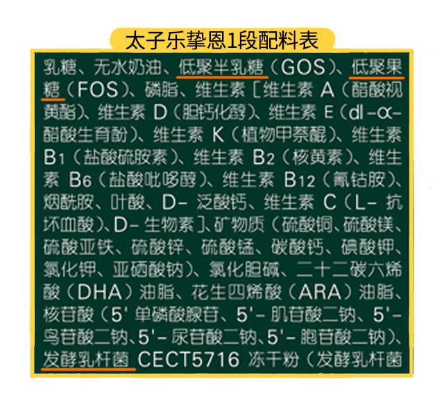 太子樂摯恩1段配料表