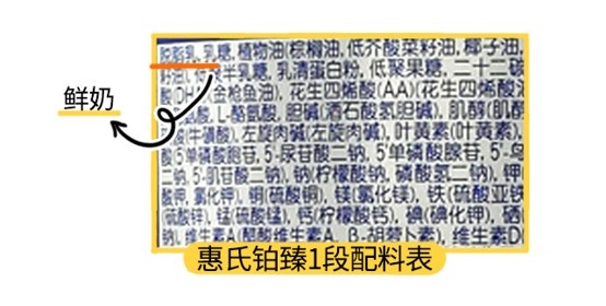 惠氏鉑臻1段配料表 惠氏鉑臻1段配料表