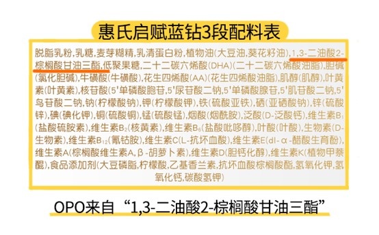 惠氏啟賦藍鉆3段配料表