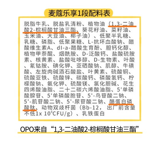 麥蔻樂(lè)享1段配料表