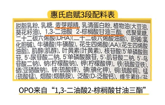 惠氏啟賦3段配料表