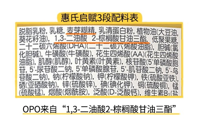 惠氏啟賦3段配料表